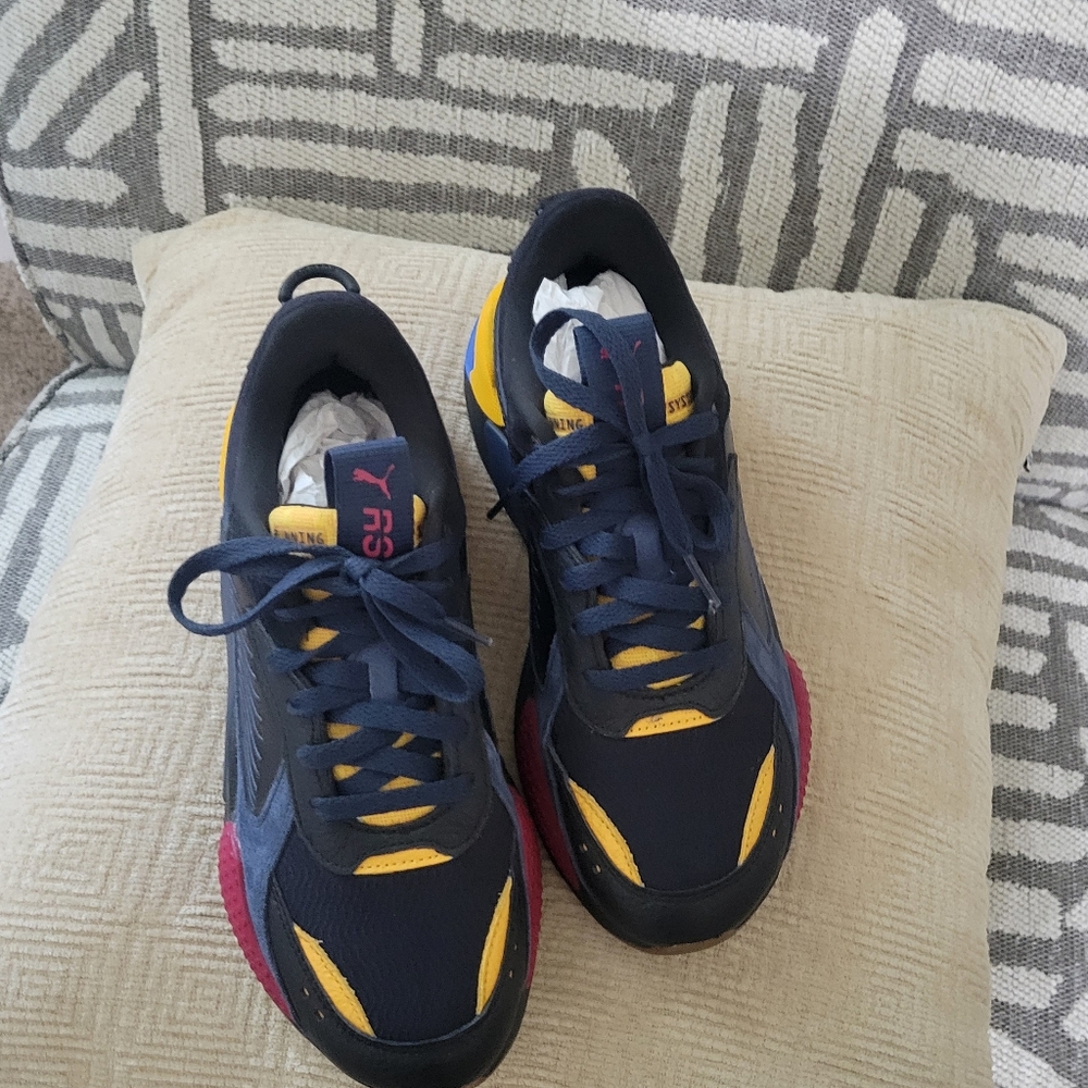 Puma Kids Sneakers - Navy, Yellow & Burgundy
